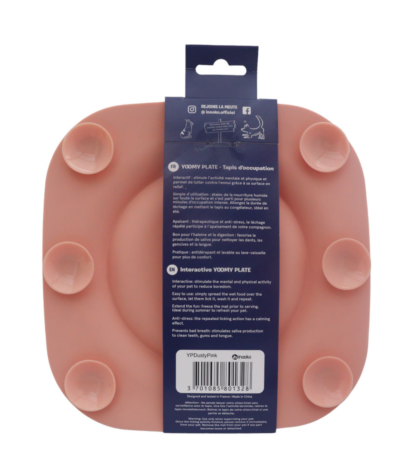 Tapis d'occupation/léchage (Rose avec ventouses) - Lickmat Boutique Naturelle le Cani Domaine