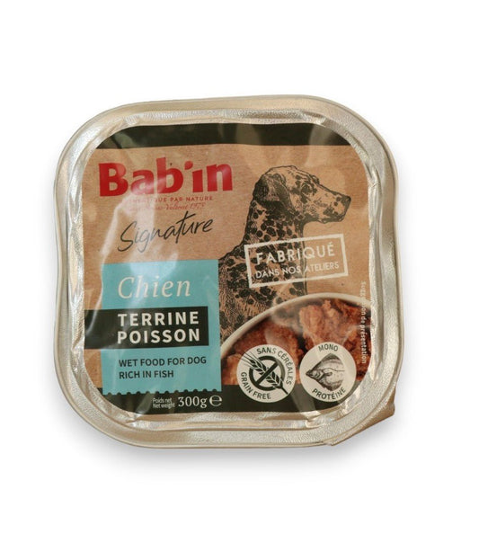 BAB'IN Terrine Chien - Poisson / 300g Boutique Naturelle le Cani Domaine